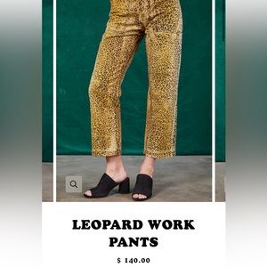 Big bud press leopard work pant/ hand dyed